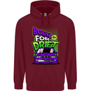 Born for Drift Drifting Car Mens 80% Cotton Hoodie Maroon