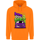 Born for Drift Drifting Car Mens 80% Cotton Hoodie Orange