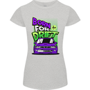 Born for Drift Drifting Car Womens Petite Cut T-Shirt Sports Grey