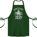 Born to Dive Deep Scuba Diving Diver Cotton Apron 100% Organic Forest Green