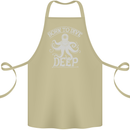 Born to Dive Deep Scuba Diving Diver Cotton Apron 100% Organic Khaki