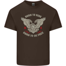 Born to Ride Biker Motorcycle Motorbike Mens Cotton T-Shirt Tee Top Dark Chocolate
