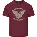 Born to Ride Biker Motorcycle Motorbike Mens Cotton T-Shirt Tee Top Maroon