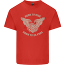 Born to Ride Biker Motorcycle Motorbike Mens Cotton T-Shirt Tee Top Red