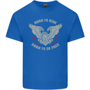 Born to Ride Biker Motorcycle Motorbike Mens Cotton T-Shirt Tee Top Royal Blue