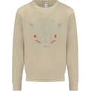 Born to Ride Biker Motorcycle Motorbike Mens Sweatshirt Jumper Sand