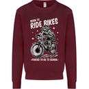 Born to Ride Motocross MotoX Dirt Bike Kids Sweatshirt Jumper Maroon
