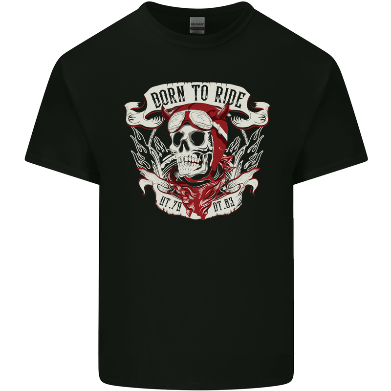 Born to Ride Motorcycle Motorbike Biker Mens Cotton T-Shirt Tee Top Black