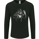 Boxing Gorilla MMA Mixed Martial Arts Boxer Mens Long Sleeve T-Shirt Black