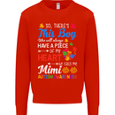 Boy Calls Me Mimi Autistic Autism Awareness Mens Sweatshirt Jumper Bright Red