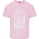 Brains Are Awesome Funny Sarcastic Slogan Kids T-Shirt Childrens Light Pink