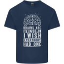 Brains Are Awesome Funny Sarcastic Slogan Kids T-Shirt Childrens Navy Blue