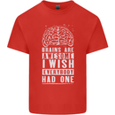 Brains Are Awesome Funny Sarcastic Slogan Kids T-Shirt Childrens Red