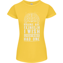 Brains Are Awesome Funny Sarcastic Slogan Womens Petite Cut T-Shirt Yellow
