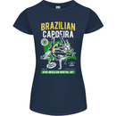Brazilian Capoeira Mixed Martial Arts MMA Womens Petite Cut T-Shirt Navy Blue
