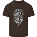 Bring the Nightmare Tribal Owl Skull Gothic Mens Cotton T-Shirt Tee Top Dark Chocolate