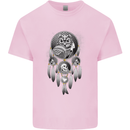 Bring the Nightmare Tribal Owl Skull Gothic Mens Cotton T-Shirt Tee Top Light Pink