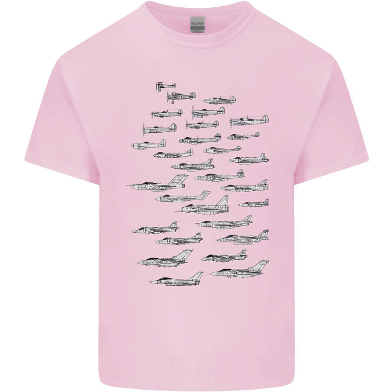 British RAF Fighters Royal Air Force Planes Kids T-Shirt Childrens Light Pink
