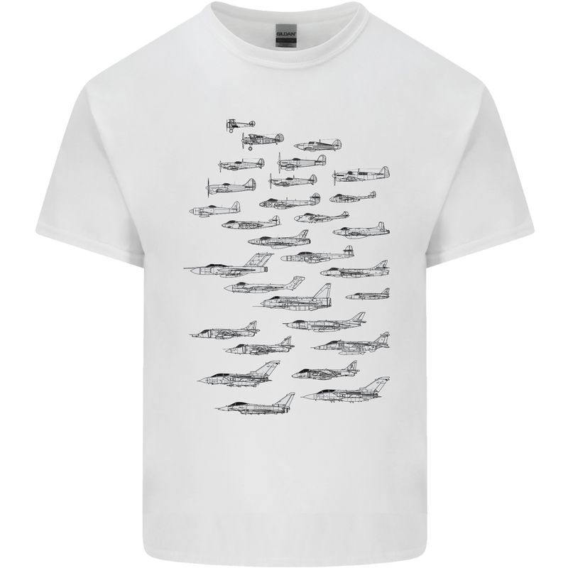 British RAF Fighters Royal Air Force Planes Kids T-Shirt Childrens White