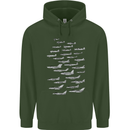 British RAF Fighters Royal Air Force Planes Mens 80% Cotton Hoodie Forest Green