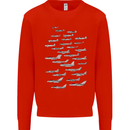 British RAF Fighters Royal Air Force Planes Mens Sweatshirt Jumper Bright Red
