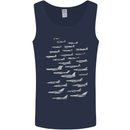 British RAF Fighters Royal Air Force Planes Mens Vest Tank Top Navy Blue