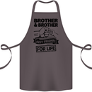 Brother & Brother Friends for Life Funny Cotton Apron 100% Organic Dark Grey