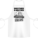 Brother & Brother Friends for Life Funny Cotton Apron 100% Organic White