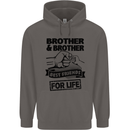 Brother & Brother Friends for Life Funny Mens 80% Cotton Hoodie Charcoal