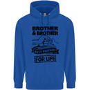 Brother & Brother Friends for Life Funny Mens 80% Cotton Hoodie Royal Blue