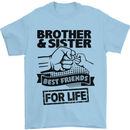 Brother & Sister Best Friends Siblings Mens T-Shirt Cotton Gildan Light Blue