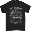 Built Like a Tank Gym Bodybuilding Training Mens T-Shirt 100% Cotton Black