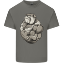 Bulldog Gym Bodybuilding Training Top Mens Cotton T-Shirt Tee Top Charcoal