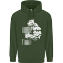 Bulldog Gym Training Top Bodybuilding Mens 80% Cotton Hoodie Forest Green