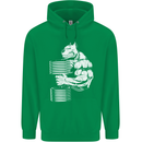 Bulldog Gym Training Top Bodybuilding Mens 80% Cotton Hoodie Irish Green