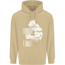 Bulldog Gym Training Top Bodybuilding Mens 80% Cotton Hoodie Sand