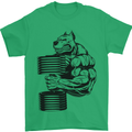 Bulldog Gym Training Top Weightlifting Mens T-Shirt Cotton Gildan Irish Green