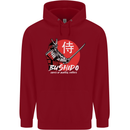Bushido Samurai Warrior Sword Ronin MMA Childrens Kids Hoodie Red