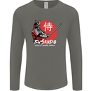 Bushido Samurai Warrior Sword Ronin MMA Mens Long Sleeve T-Shirt Charcoal
