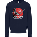 Bushido Samurai Warrior Sword Ronin MMA Mens Sweatshirt Jumper Navy Blue