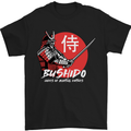 Bushido Samurai Warrior Sword Ronin MMA Mens T-Shirt Cotton Gildan Black