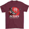 Bushido Samurai Warrior Sword Ronin MMA Mens T-Shirt Cotton Gildan Maroon
