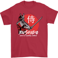 Bushido Samurai Warrior Sword Ronin MMA Mens T-Shirt Cotton Gildan Red