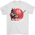 Bushido Samurai Warrior Sword Ronin MMA Mens T-Shirt Cotton Gildan White