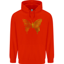 Butterfly Inspirational Quote Rhopalocera Mens 80% Cotton Hoodie Bright Red