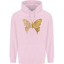 Butterfly Inspirational Quote Rhopalocera Mens 80% Cotton Hoodie Light Pink