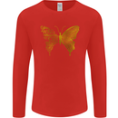 Butterfly Inspirational Quote Rhopalocera Mens Long Sleeve T-Shirt Red