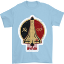 CCCP Soviet Space Program Mens T-Shirt Cotton Gildan Light Blue