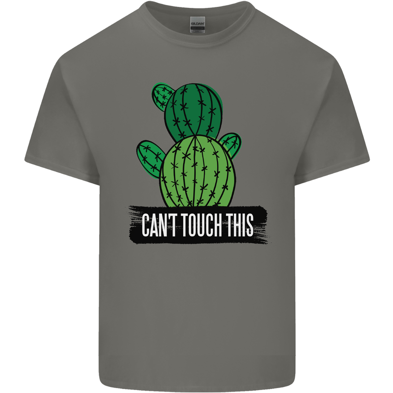 Cactus Can't Touch This Funny Gardening Mens Cotton T-Shirt Tee Top Charcoal