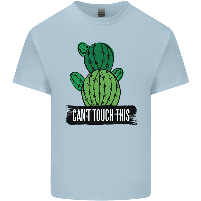 Cactus Can't Touch This Funny Gardening Mens Cotton T-Shirt Tee Top Light Blue